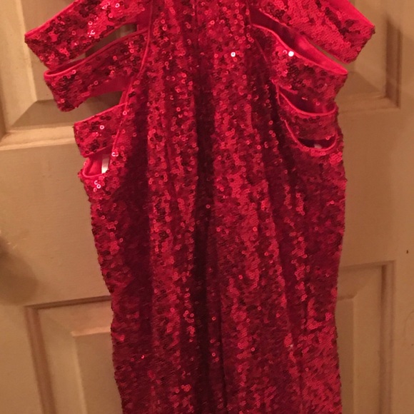 Girrdy Gorgeous Red Dazzled Long Gown, Size S - Picture 4 of 4